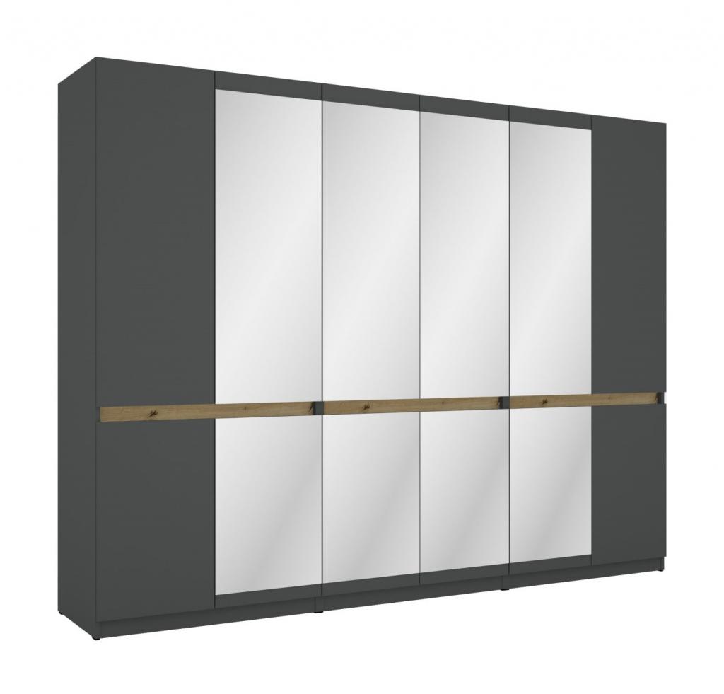 Boss gardróbszekrény, 4 fózolt tükör ajtóval 270 cm széles (DIV)